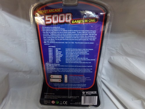 WESTMINSTER POCKET ARCADE 5000 GAMES IN ONE HANDHELD NEW SEALED (RST) - Bild 2 von 3