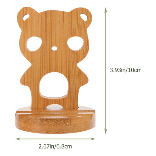 Wooden Mobile Phone Holder Folding Cell Phone Stand Bear Phone Stand - 第 8/12 張圖片