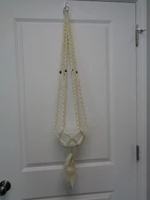 42" Off-White Macrame Plant Pot Holder Hanger