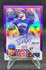 2023 Topps Chrome Brandon Hughes RC Auto Purple Refractor 049/250 RA-BHU - Cubs