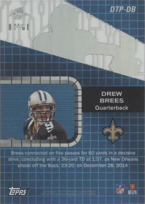 2015 Topps High Tek Drew Brees #DTP-DB
