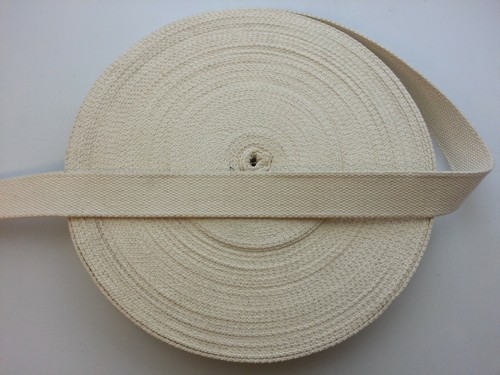 50mm 2" CANVAS BEIGE/NATURAL color Rainforce Strong cotton Webbing tape Bag Belt - Picture 2 of 2