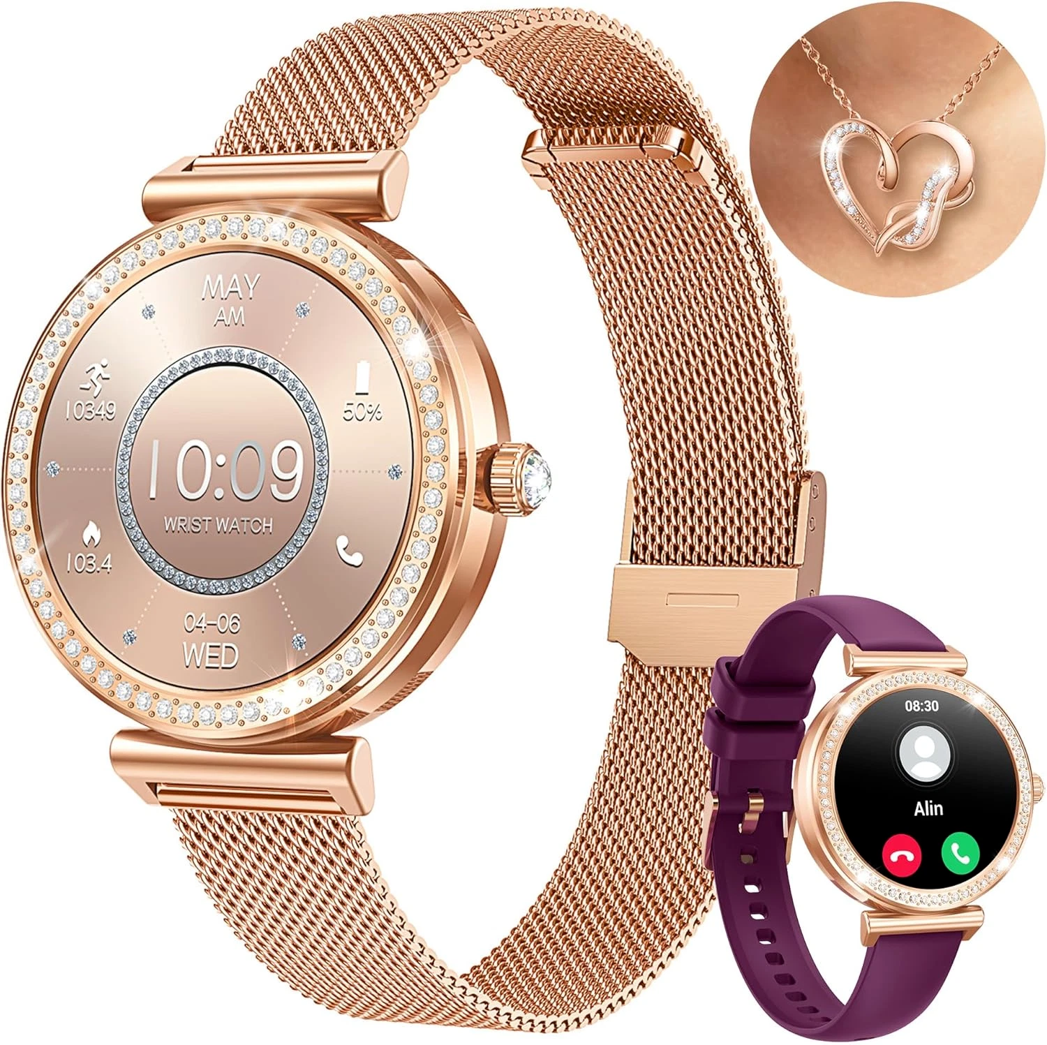 Smart Watch Women Men Phone Function Wristwatch Watch for iPhone Samsung Tab