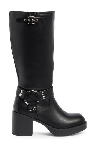 TOP GUY SHOES Joyce Tall Western Moto Boots Women's 7 - Picture 2 of 5