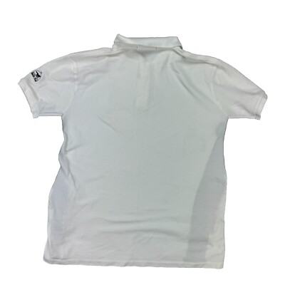 Polo Ralph Lauren Polo Shirt Mens Large White Bulle Rock