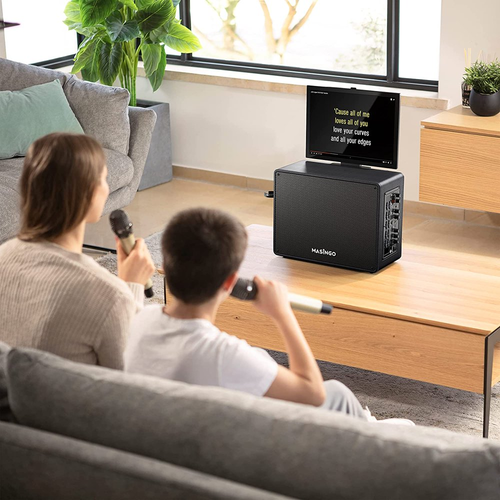 2023 Professionelle Karaoke-Maschine mit Textanzeige Bildschirm + 2 UHF Wireless Mi - Bild 4 von 12