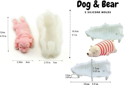 2X 3D Animal Silicone Mold for Resin Casting Fondant Baking Craft DIY Soap Mold - Picture 7 of 7