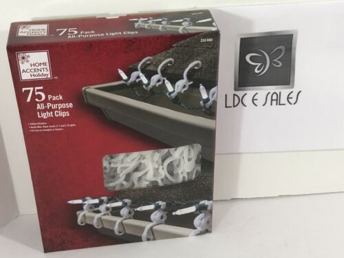 75 Count All-Purpose Light Clips Gutter Hooks Shingle Christmas,Weddings,Patio - Picture 2 of 4