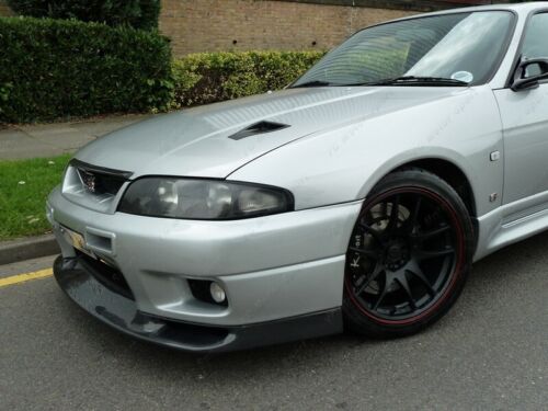 CARBON J*UN-Style Front Bumper Splitter Lip For 95-98 Nissan Skyline R33 GTR - Picture 15 of 24