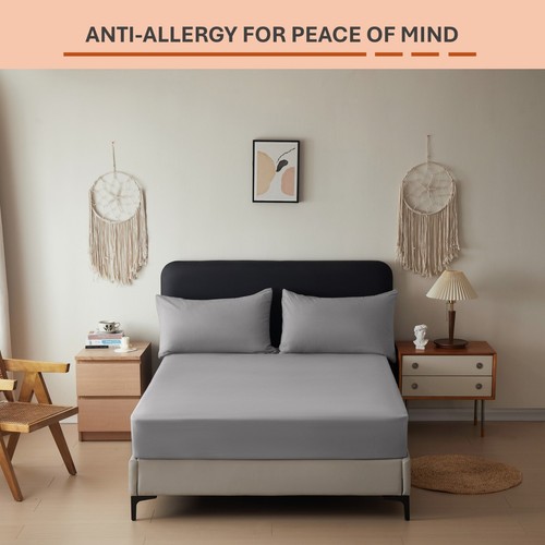 2 Pack Fitted Bed Sheet 28cm Depth Wrinkle Resistant Hypoallergenic Microfibre - Picture 12 of 144