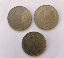 1964 D, F,  J   GERMANY - Federal Republic 2 Mark  / Max Planck / KM# 116