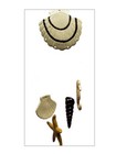 Ceramic Beach Ocean Sea Mobile Starfish Seahorse Seashell Wind Chime 16"