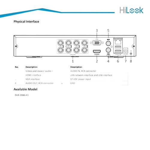 HiLook by Hikvision 8-Kanal DVR CCTV-Kit 2 MP ColorVu Kameras Audio optional HDD - Bild 22 von 32