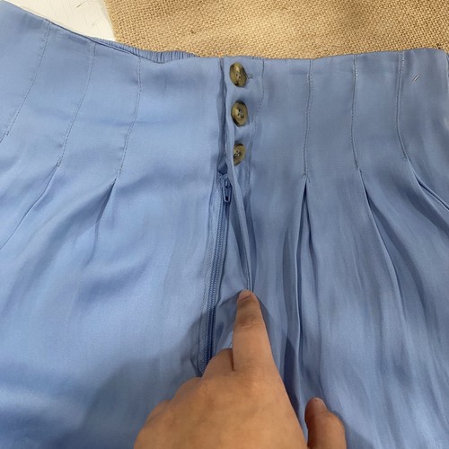 Free People Brittany Long Beach Shorts Dusty Blue Loungewear Flowy Sz XS NWT - Picture 6 of 12