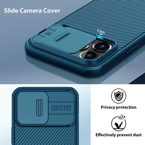 iPhone 13 Pro Hülle mit Kamera Cover, mit CamShield PC Rückseite Stoßfest - Bild 7 von 20