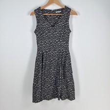 Target womens dress size 8 fit flare multicolour leopard print sleeveless 026619