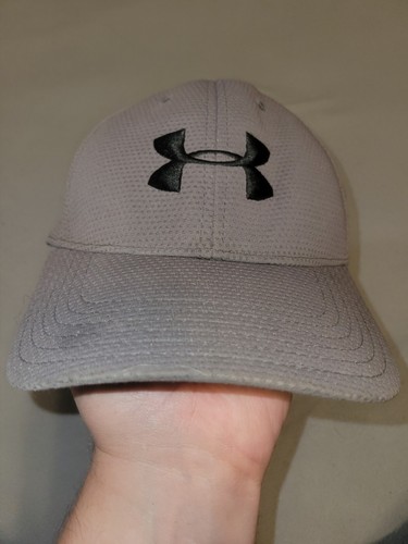 Under Armour Gray/Black 2.0 Blitzing Baseball Stretch Fit M/L #B5A - Picture 2 of 4