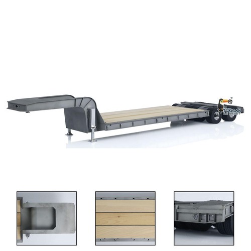 LESU 872MM Metal Wood 4Axles Engineering Trailer for Tamiya 1/14 RC Truck Cars - Picture 2 of 22