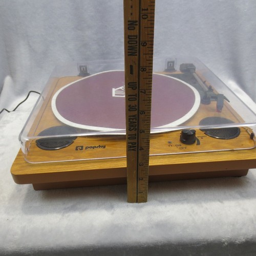 Popsky 3-Speed Vinyl Turntable Record Player Faux Wood Speaker Model XR-636DP-87 - Picture 11 of 24