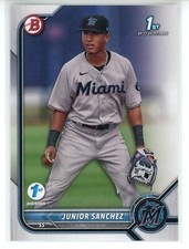 2022 Bowman 1st Edition #111 Junior Sanchez (Marlins)(1st Bowman)