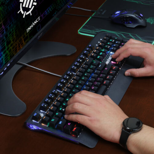 ENHANCE Gaming Keyboard with Blue Mechanical Switches - Pathogen 2 - Picture 9 of 9