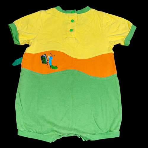 Vintage Okie Dokie Bug Ant Caterpillar Romper Embroidered Baby Suit Outfit 12 Mo - Picture 3 of 7