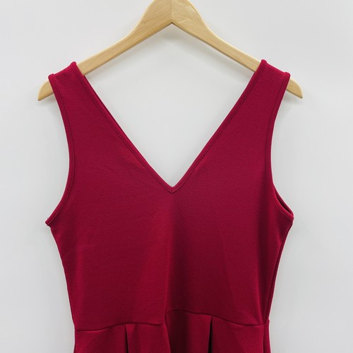 24/7 Comfort Apparel Womens Size XL Fit N Flare High Low Maternity Dress Red - Picture 4 of 6