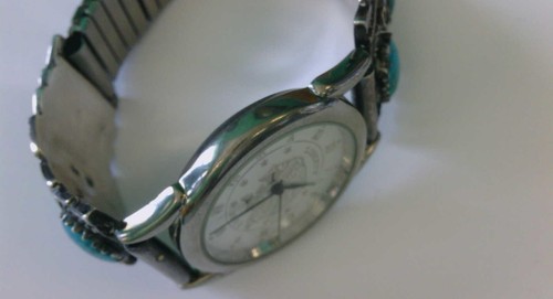 Southwest Tradition Indian MRF 925 (Sterling) & Turquoise Watch. BUY NOW! - Picture 10 of 18