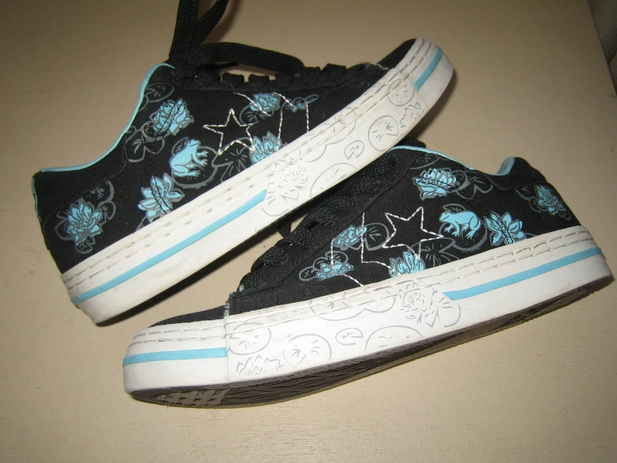 Converse All Star Women s Frog Lily Pad Sneakers Black Turquoise