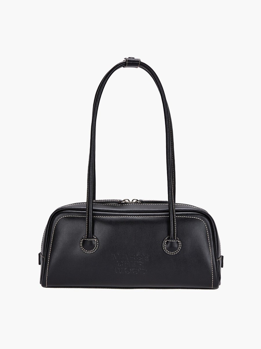 【MARGESHERWOOD】SOFT BAGUETTE BAG_13colors Marge sherwood Soft Baguette Bag, black plain, 100