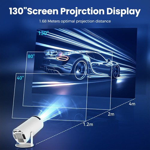 Mini 4K Android Wifi 8000 Lumens Bluetooth 1080P Home Cinema Outdoor Projector - Picture 6 of 22