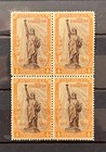 URUGUAY - STATUE OF LIBERTY - YVERT # 217 - LOT OF 4 BLOCK STAMPS MNH