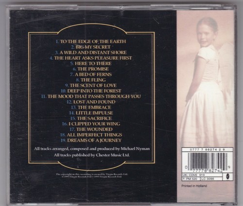 MICHAEL NYMAN - THE PIANO - ORIGINAL SOUNDTRACK CD ALBUM © 1993  - Bild 3 von 3