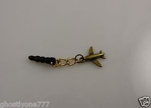 airplane-air-plane-charm-cell-phone-charm-ear-cap-dust-plug-goldtone-small