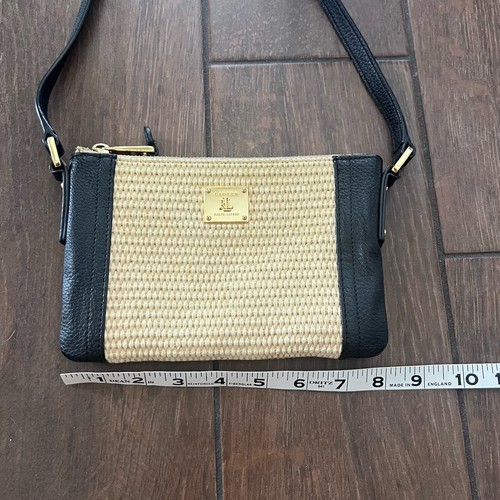 Lauren Ralph Lauren Percy Small Straw Crossbody Bag - Picture 10 of 12