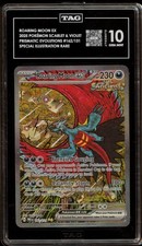 Pokemon Roaring Moon ex Prismatic Evolutions Spec. Illustration Rare #162 TAG 10