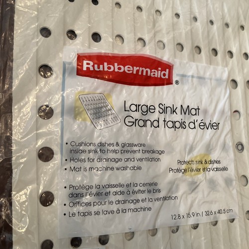 Set 2 Vtg 2002 NEW Rubbermaid Large Sink Mat 12.8”x 15.9” Cream #1292 New In Bag - Picture 2 of 8