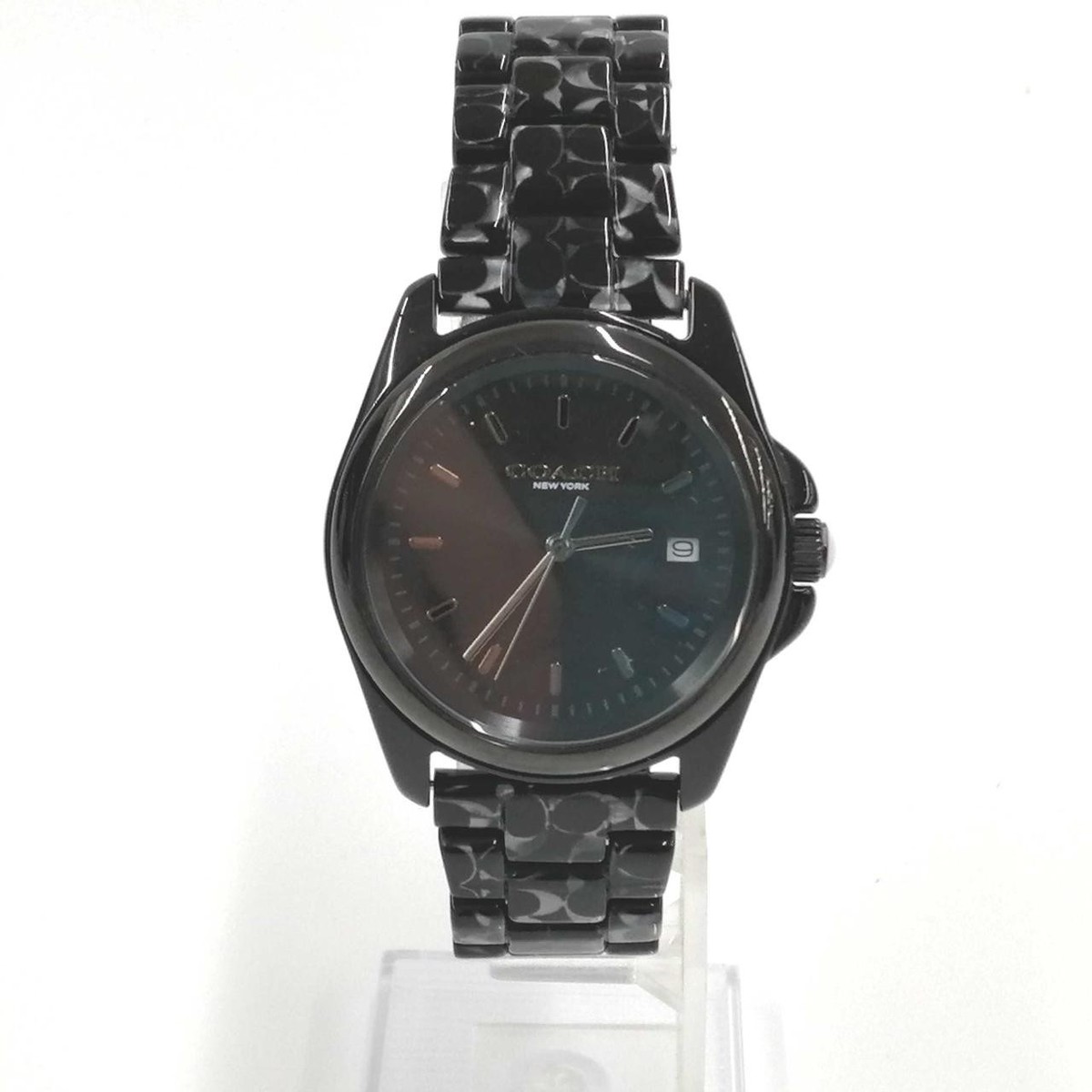 美品！ COACH ブラック 馬車デザイン 時計 特別価格！Coach 馬車刻印 魅力的なCOACH Grandの時計 2色