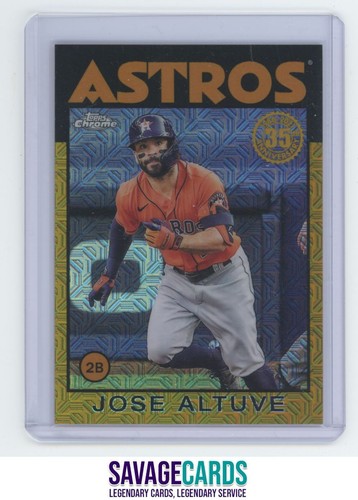 2021 Topps Chrome Silver Pack Gold Jose Altuve 01/50 #86TC-79 Houston Astros