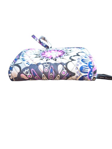 Vera Bradley NWT Mimosa Medallion Purple Floral Quilted Jewelry Case 6.5"X5"X2" - Picture 3 of 12
