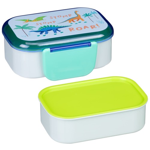 Grande boîte à lunch hermétique 2 compartiments pour enfants dégustant des repas frais - dinosaure - Photo 8/8