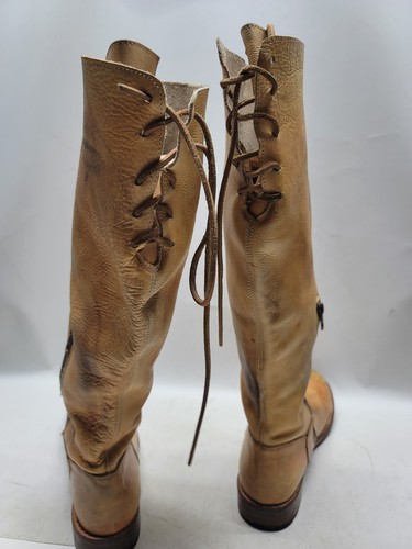 Bed Stu Manchester Boots Women's 11 Distressed Tall Tan Rustic Leather Cobbler - Picture 4 of 16