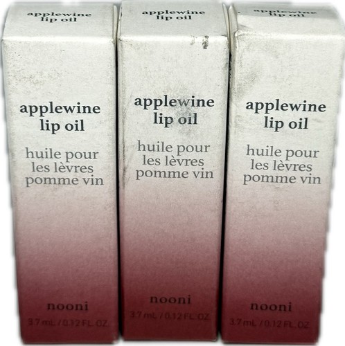 3 Pcs NOONI Korean Lip Oil Applewine Clear Moisturizing Plumping Dry Lips 3.7ML - Picture 1 of 9