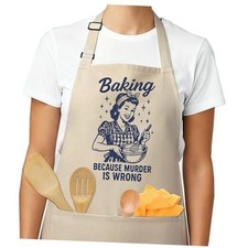 Funny Aprons for Women - Baking Gift for Women, Mothers Day Christmas Style-1