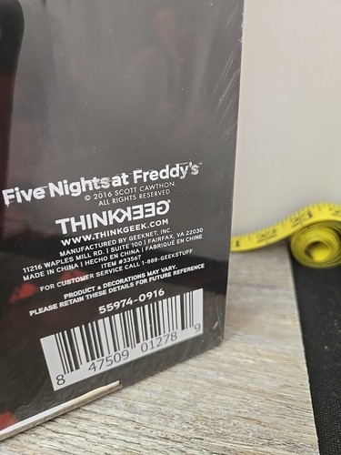 Five Nights At Freddys Kit de Pizza de 3 Piezas Delantal Disfraz Fnaf Halloween NUEVO - Imagen 8 de 10