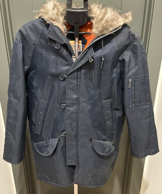 Vintage Wetha-Guard The A Line By Academy Hooded Winter Parka Men s Size Small