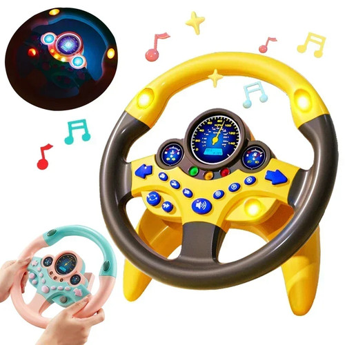 Kinderlenkrad für Rücksitz Simuliertes Fahren Lenkrad Spielzeug mit Licht - Bild 22 von 28
