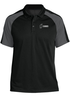 Hammer Bowling White Tournament Polo Black/Gray