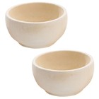 2pcs Unfinished Kids Wood Craft Bowl Wood Playthings Wood Toys Painting Toys
