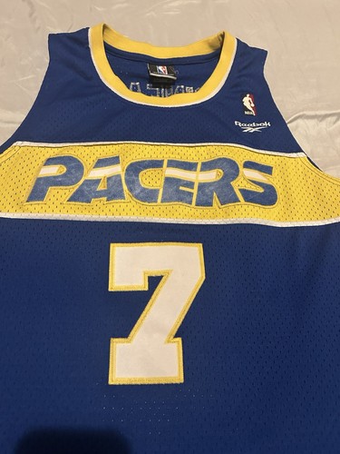 Jermaine O’Neal Indiana Pacers Vintage Reebok Hardwood Classics 87-88 Jersey (M) - Picture 2 of 9